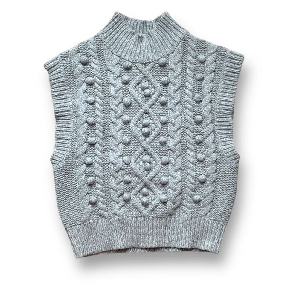 Wilfred Alps Sweater Vest Heather Dover Grey Wool Blend Pullover Neutral Knit - Picture 7 of 7